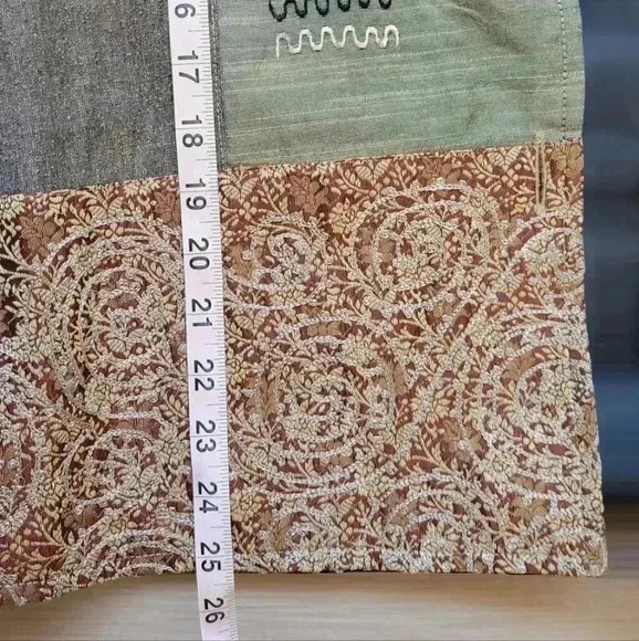 Vintage silk blend patchwork tapestry shaket lightweight jacket blazer medium - Picture 11 of 13